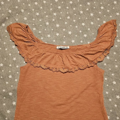 Pull & Bear romantic short fitted blouse like new, size M