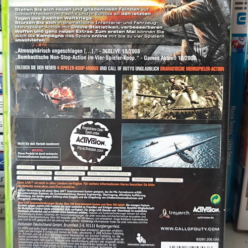 Call of Duty World at War Xbox 360 game used