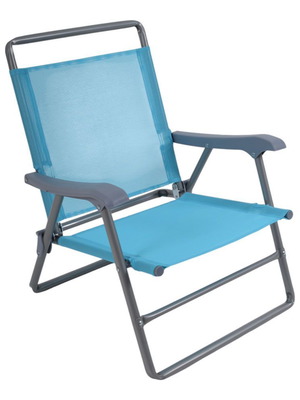 Metal folding beach chair in blue color new