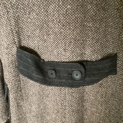 Rare London wool coat like new, unisex, gray and brown, size 48