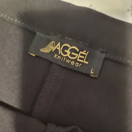 Aggel Knitwear wide-leg pants black size L like new