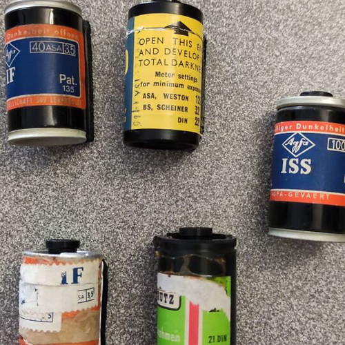 Black and white film pack of 5 used, 1950s–1960s
