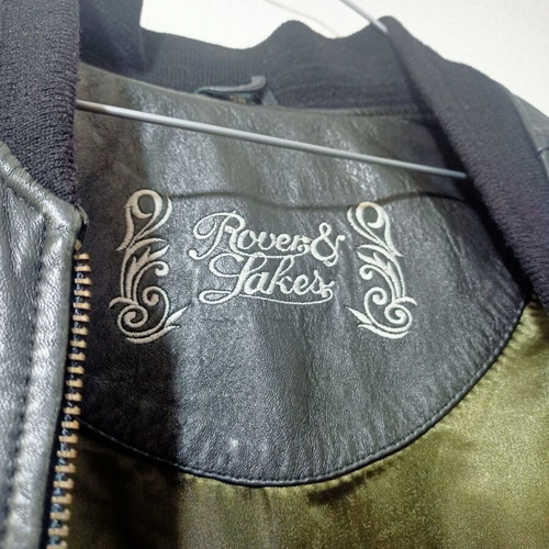 Rover & Lakes bomber jacket used, black leather, size 58