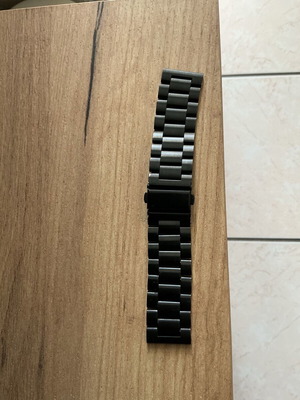 Metal bracelet watch strap 22cm used, black