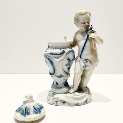 Johanson Roth Porcelain Cupid statue with amphora used