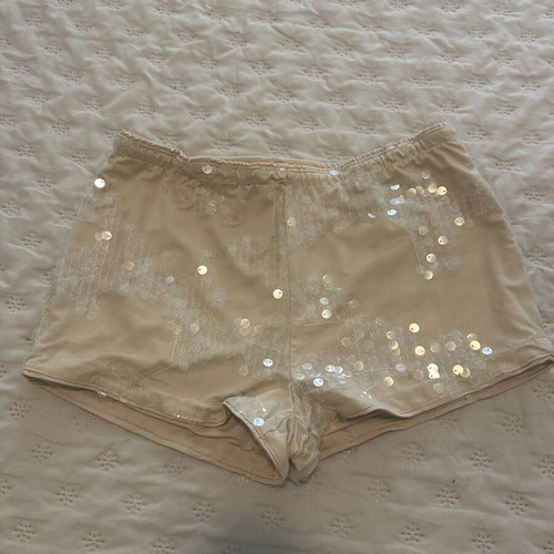 Shorts with sequins new, beige, size M 38 10