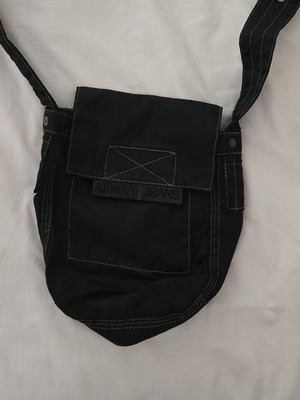 Armani Jeans black crossbody bag, unisex