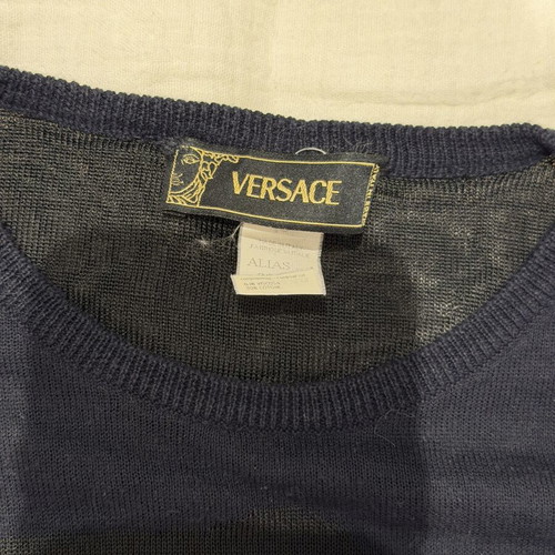 Versace authentic pullover size M used, black and blue