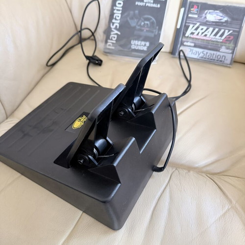 Sony PlayStation Mad Catz racing wheel with pedals and V-Rally 2