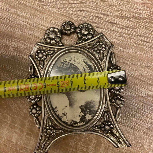Vintage silver 925 tabletop frame with floral design
