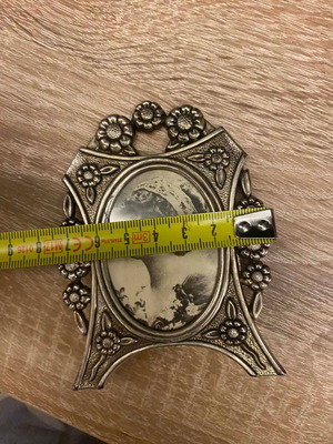 Vintage silver 925 tabletop frame with floral design