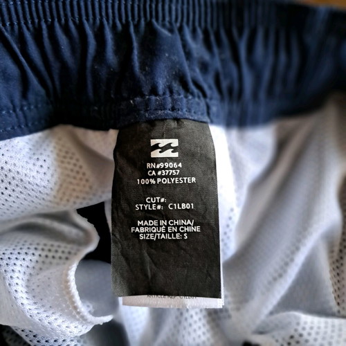 Billabong Lay Backs men's shorts like new, blue, size S