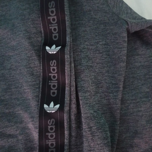 Adidas hoodie jacket, black and grey, size XL