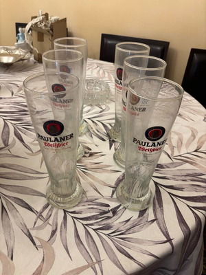 Paulaner Weissbier συλλεκτικά ποτήρια 6 τεμαχίων 0,5 λίτρων σαν καινούργια