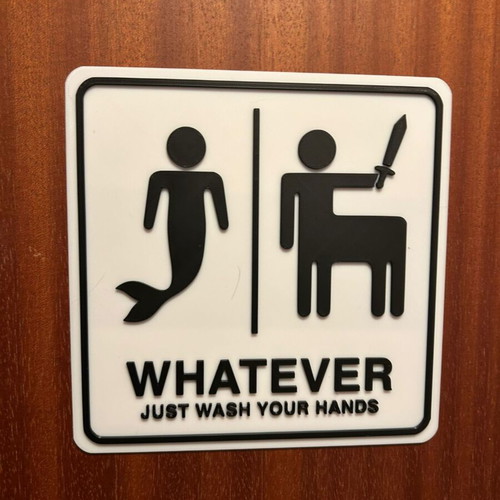 3D Print Toilet Sign new