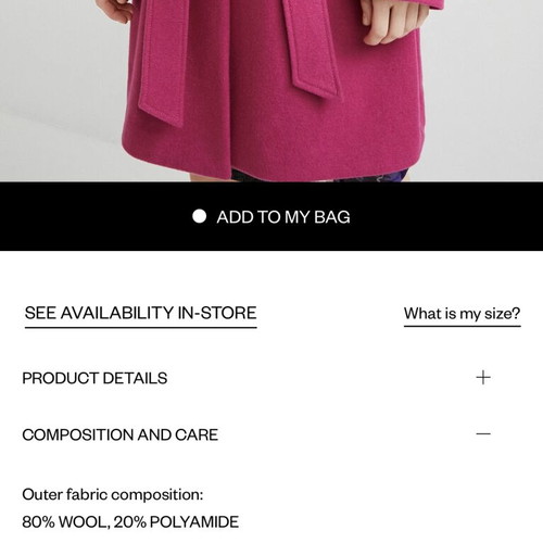 Desigual wool coat 80% new, size L/M, pink