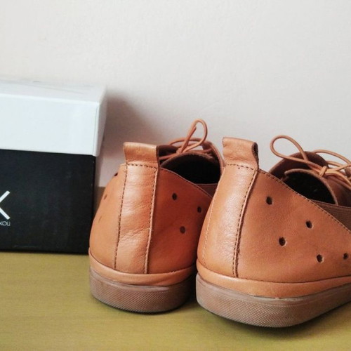 Leather women's shoes Gianna Kazakou
