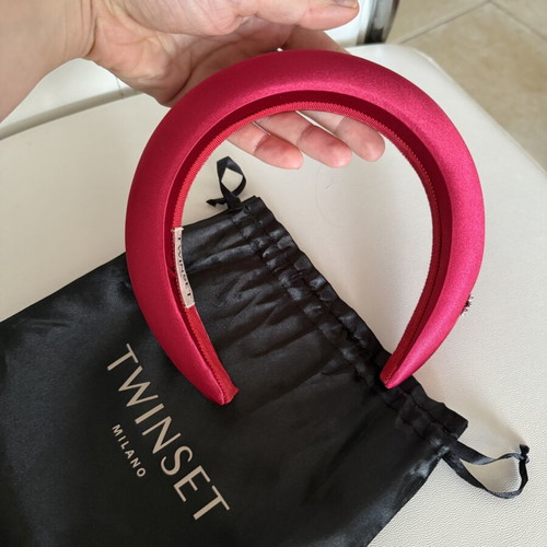 Twinset hairband with case new, red and pink