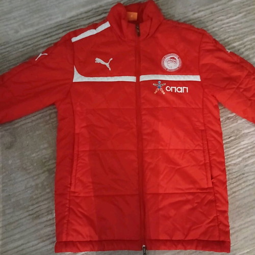 Olympiakos waterproof jacket with fleece lining like new