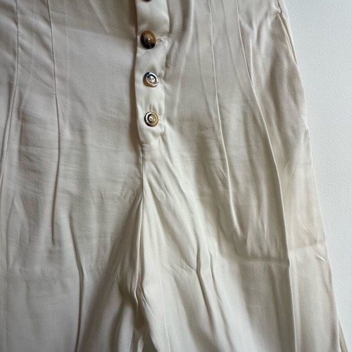 Zara wide high-waisted cream white pants new