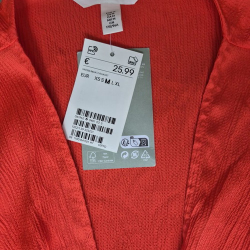 H&M Coral Cut-Out Dress M brand new, vibrant orange-red
