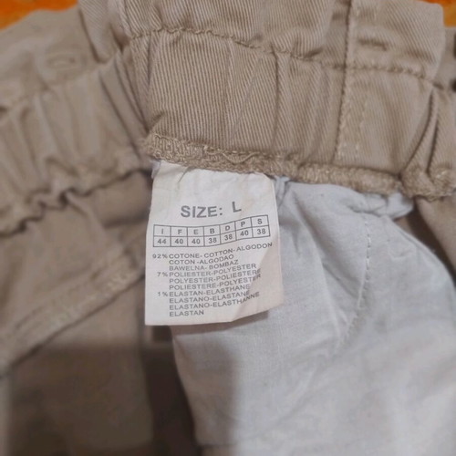 Cotton pants like new, beige, size L
