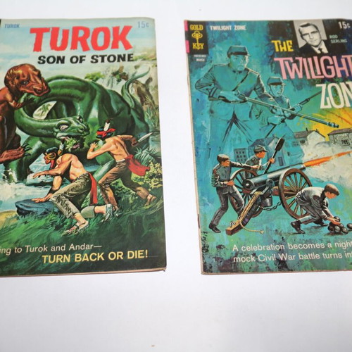The Twilight Zone #28 and Turok: Son of Stone #65 comics used