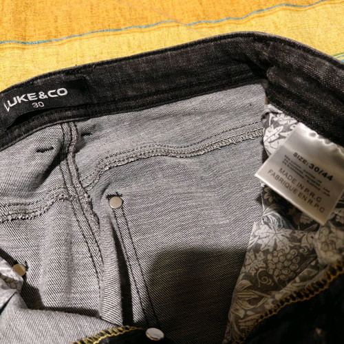 Luke & Co men's black jeans used, size 30/44