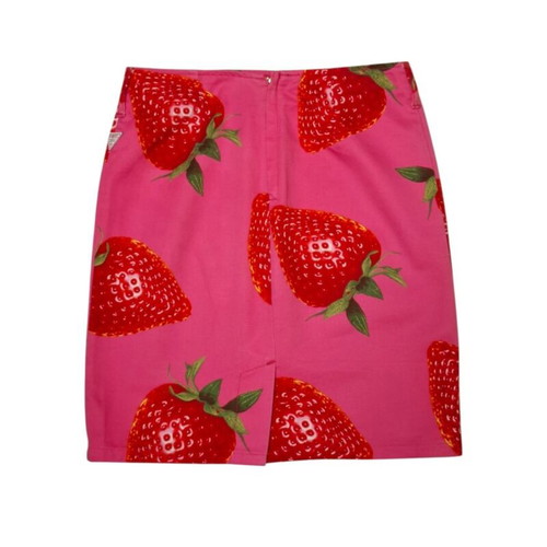 Fiorucci Grace vintage skirt used with strawberry print, made in Italy