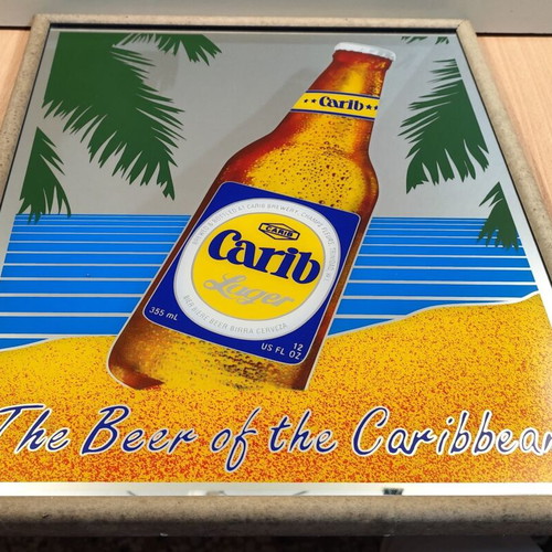 Carib beer promotional mirror like new