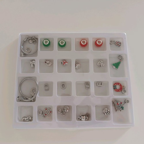 Bracelet set with charms and Christmas beads new