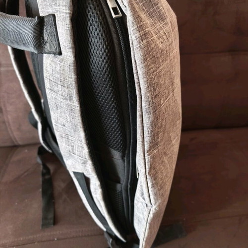 NOD anti-theft backpack used, gray with laptop compartment and USB