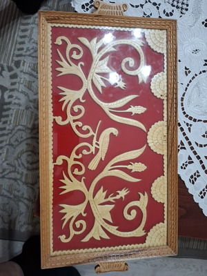 Wooden serving tray like new
