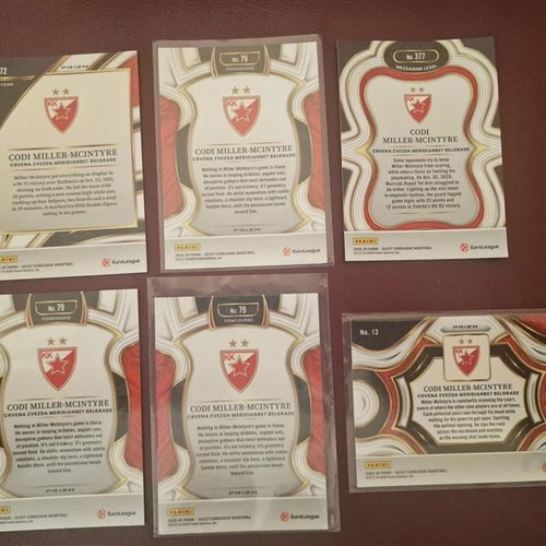 Panini Euroleague Select Red Star Zvezda Mcintyre card pack of 6 new