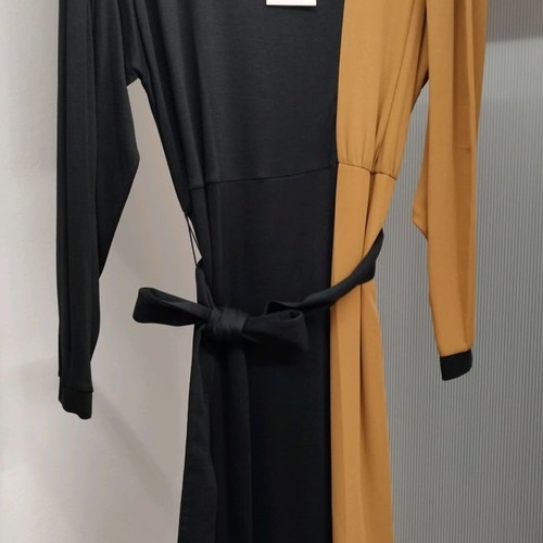 Zara two-tone dress new, size M, black and tan