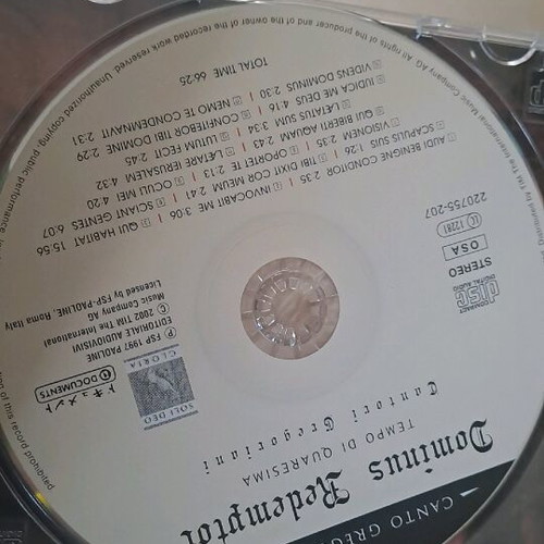 Dominus Redemptor CD like new, Tempo di Quaresma
