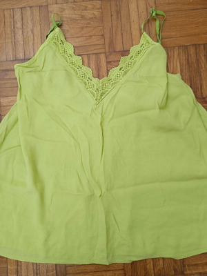 Green pistachio camisole top, medium-large
