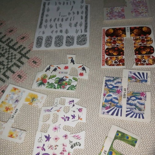 Nail tattoo stickers new, pack of 10 pieces