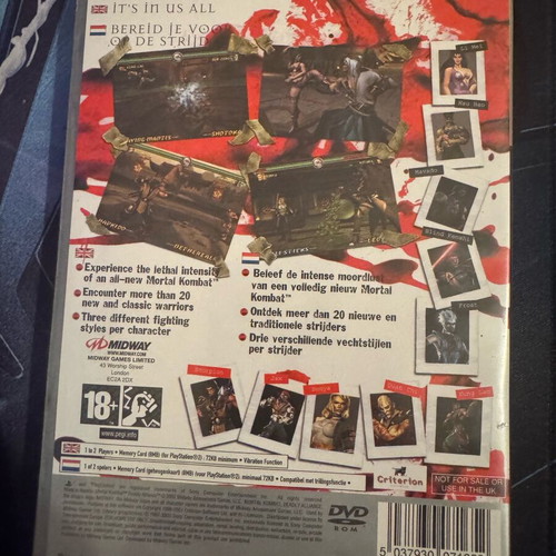 Mortal Kombat Deadly Alliance PlayStation 2 case like new without disc