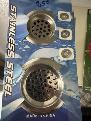 Sink drain stoppers set of 2, different sizes, new