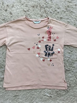 Mayoral long-sleeve pink shirt like new, 6 years old