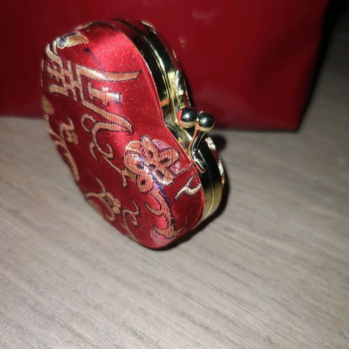 Jewelry box used, velvet red with mirror