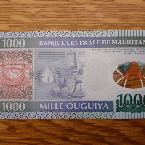 Mauritania 1,000 Ouguiya 2014 polymer new
