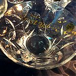  Ιταλικό σετ 6 τμχ μεγάλα Μπολ - φοντανιέρες σκαλιστά από καθαρό μασίφ 24άρι κρύσταλλο ..Αμεταχείριστα με την πιστοποίηση τους!