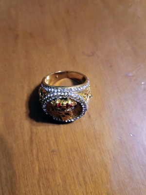 King Skull Gold-Plated Ring new