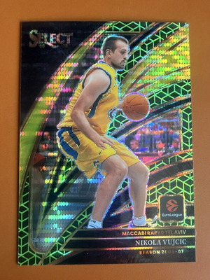 2025-26 Panini Select Euroleague Nikola Vujcic #220 Courtside Green Checkerboard 3/5
