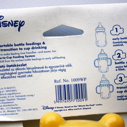 Vintage Winnie Pooh baby feeding bottle with medium flow nipple, new