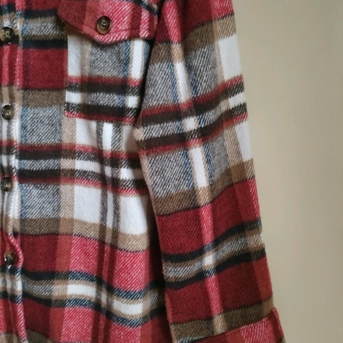 Checked shacket shirt new, very warm and soft, made in Italy