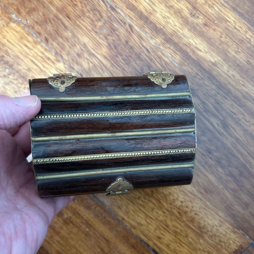 Decorative wooden jewelry box with velvet lining handmade vintage like new