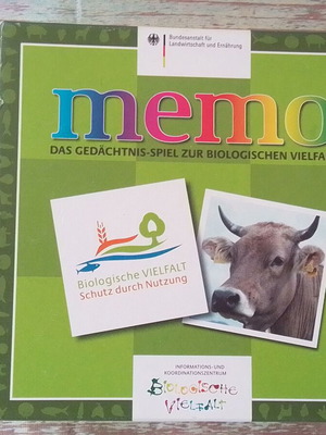 Memo memory game for children 12 pieces used